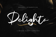 Delighta - Brush Script Font, a Script Font by Zeatype (Thumbnail 1 of 6)