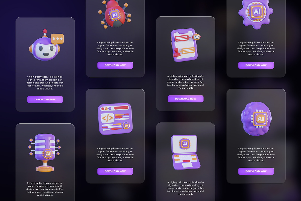 Artificial Intelligence 3D Icon Pack, an Object Graphic by Artnivora.Std (Photo 3 of 4)
