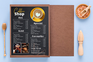 Coffee and bar menu template, a Flyer Template by iloveTemplate