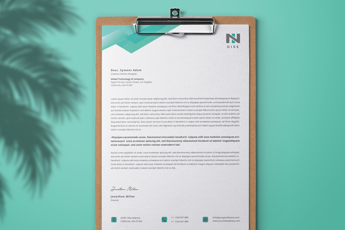 Letterhead Word Template, a Stationery Template by ResumeDevisers (Photo 5 of 8)
