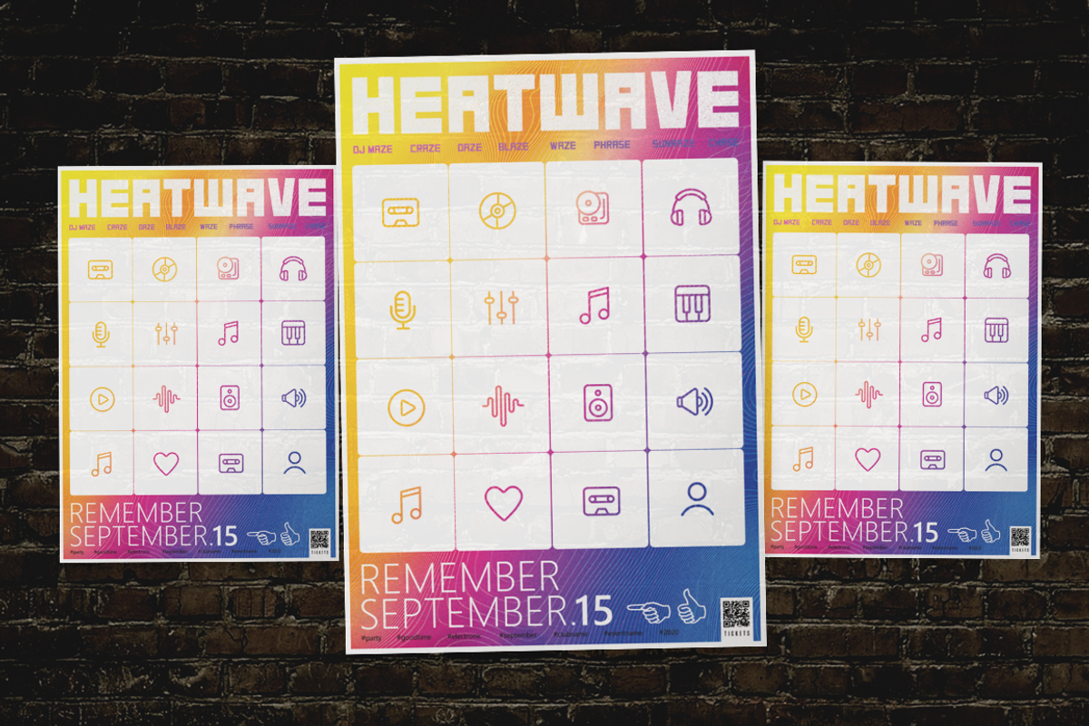 Heatwave Party Flyer, a Flyer Template by NeonLeon (Photo 1 of 3)