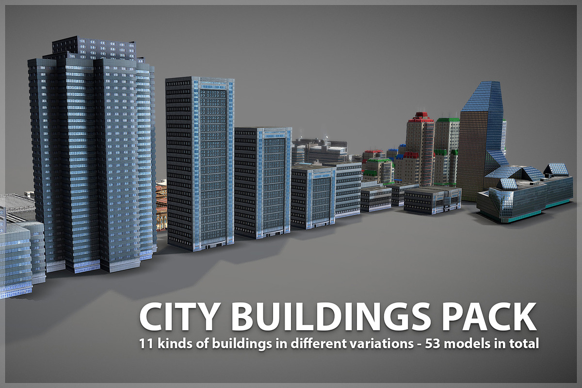 Buildings Pack, an Architecture 3D Model by Beatheart Creative Studio (Photo 4 of 15)