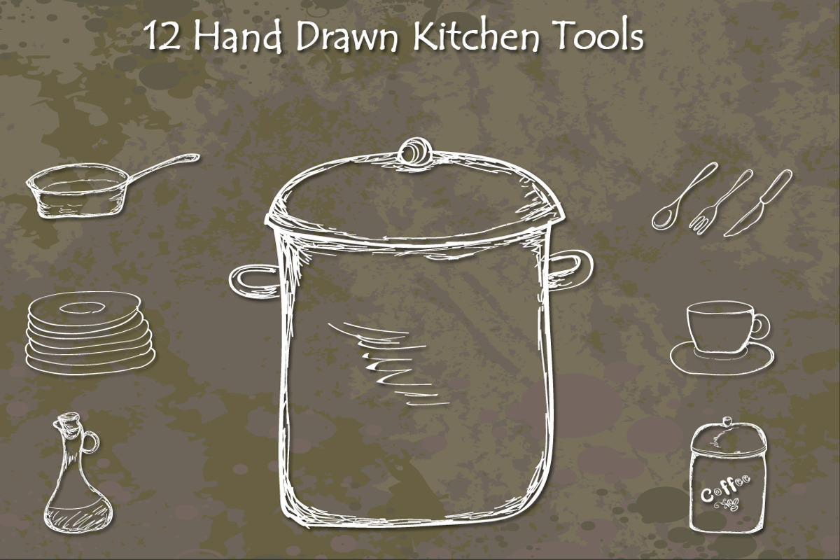 Hand Drawn Kitchen Tools