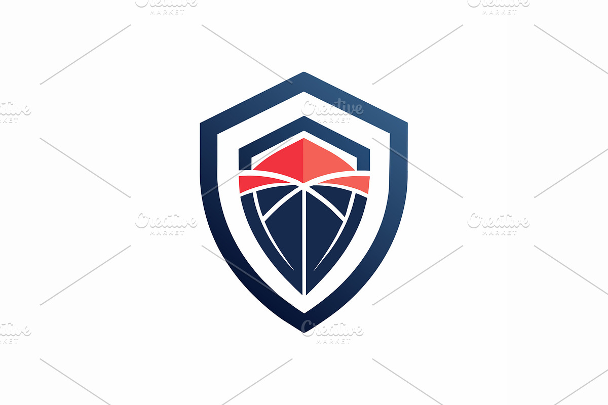 A shield with a red cross symbol dis, a Graphic by Iftikhar Alam