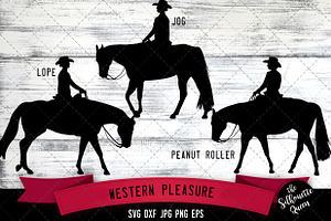 Western Pleasure Silhouette Vector