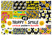 Trippy Smiley Seamless Pattern 2, a Pattern Graphic by Slavko Kahovsky (Thumbnail 1 of 7)