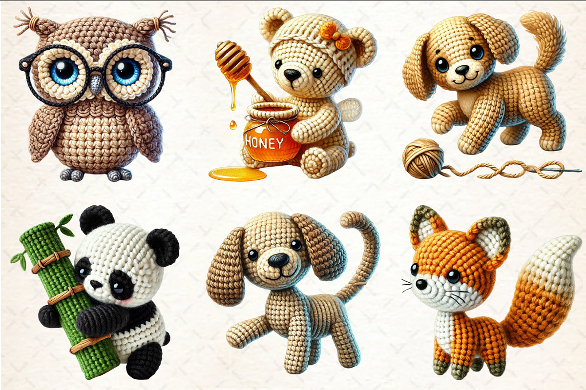 Crochet Animal Sublimation, a Seasonal Illustration by Rose Art (Photo 4 of 4)