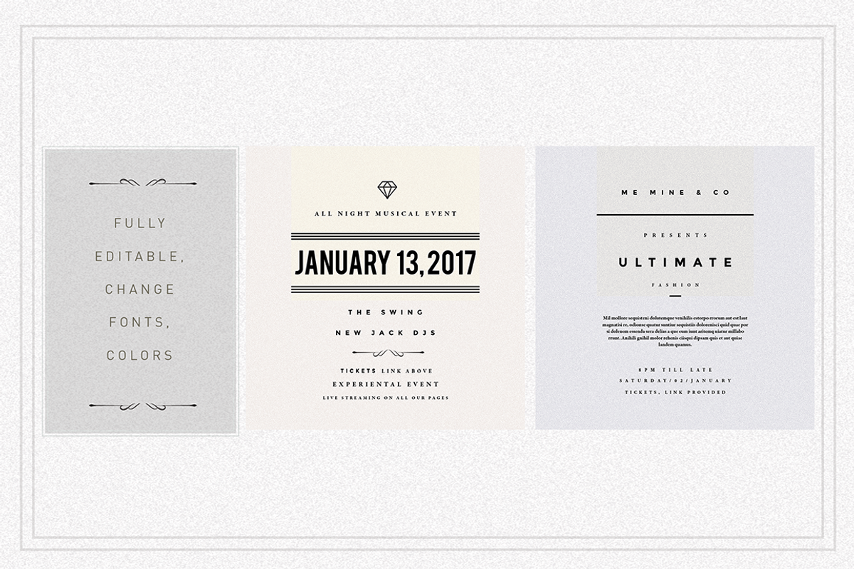 The MINIMALIST Social Media invites, a Social Media Template by Vova (Photo 7 of 9)
