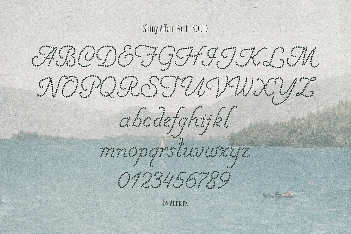 Shiny Affair Romantic Dots Font, a Script Font by AnMark (Photo 5 of 11)