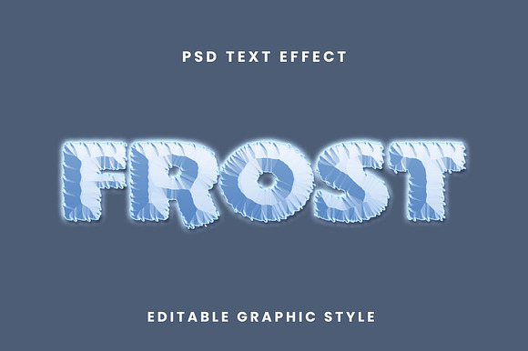 Frozen Ice Beveled Text Effect preview 2