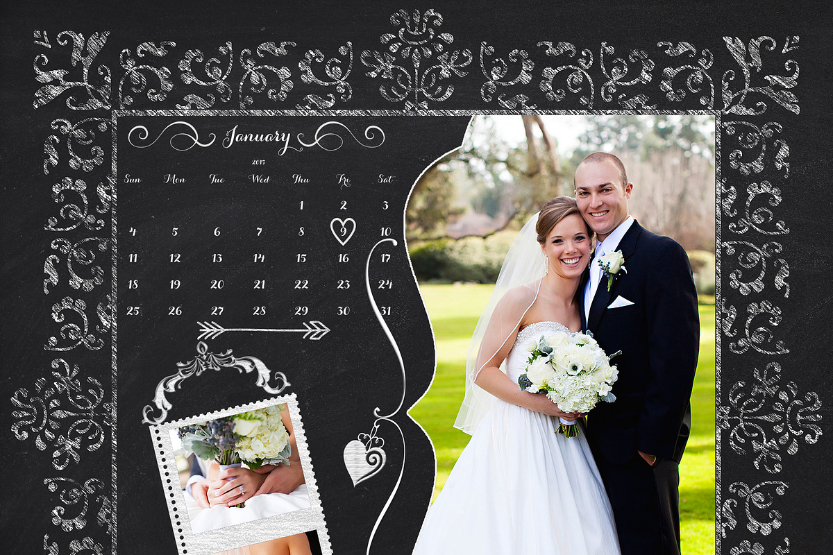 2020-2024 Chalkboard Calendar Kit preview 5