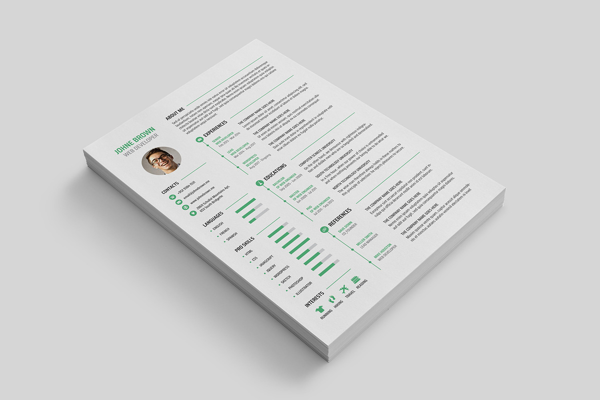 Resume / Cv, a Resume Template by HusamRayan (Photo 3 of 7)