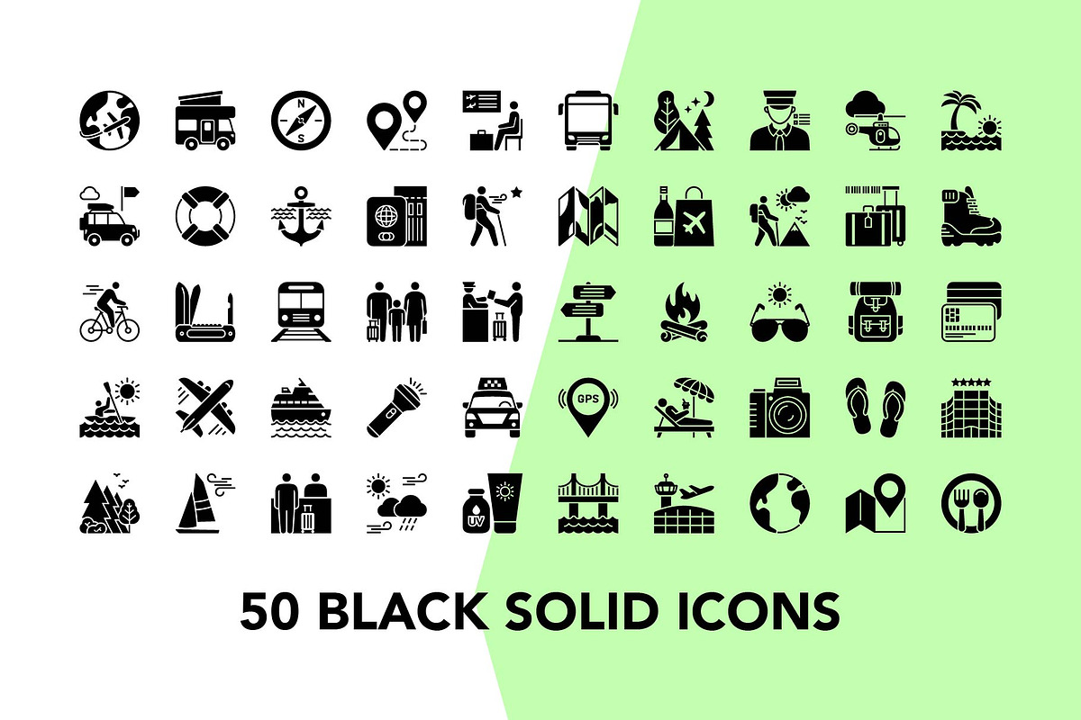 200 Travel and Tourism Icon Set, an Icon by Genestro Shop (Photo 3 of 5)