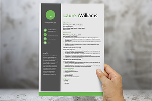 Green Resume Template For Word