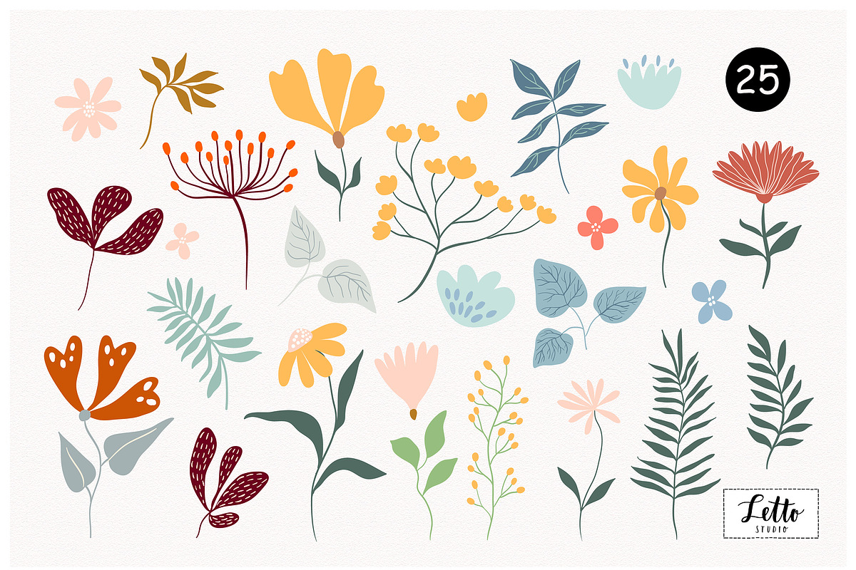 Floral seamless patterns set, a Pattern Graphic by Letto studio (Photo 4 of 4)