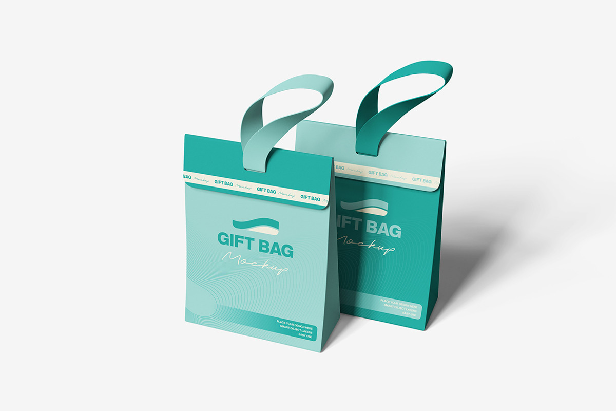 Gift Bag Mockup, a Merchandise Mockup by bimockup (Photo 3 of 6)