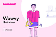 Wowvy Creative Illustrations, a Work Illustration by Welovegraphics (Thumbnail 1 of 8)