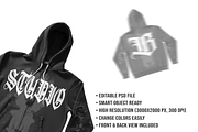 Washed Hoodie Mockup Editable PSD, a Hoody Mockup by std.badboy (Thumbnail 4 of 4)