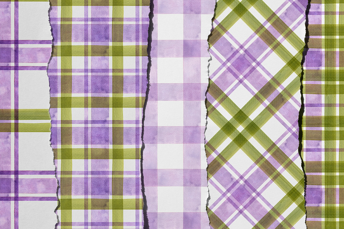Striped Abstract Patterns Watercolor, a Texture Illustration by YarovaArt (Photo 3 of 15)