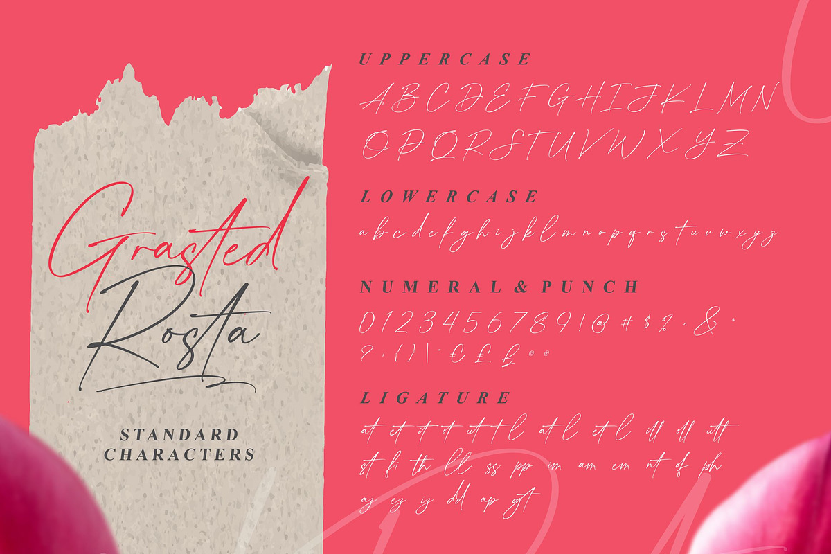Grasted Rosta, a Script Font by ErgibiStudio (Photo 9 of 11)