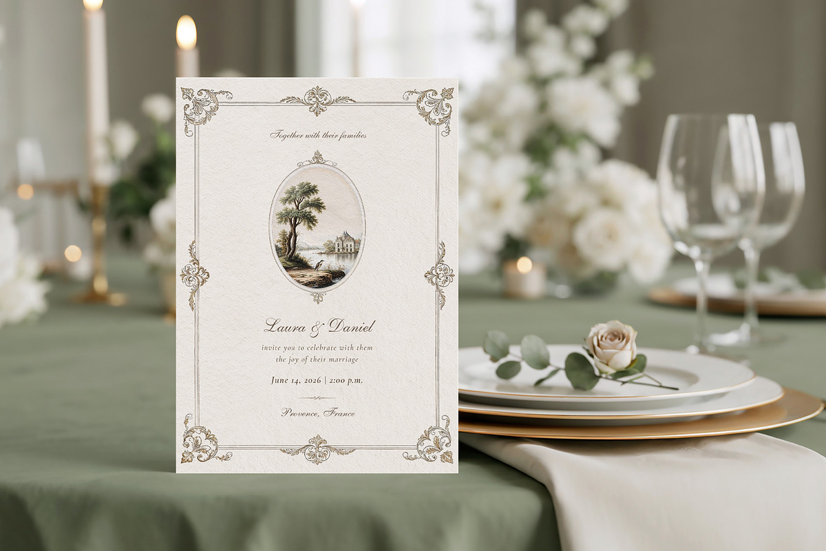 Vintage French Country Invitation, an Invitation Template by by creative paper (Photo 1 of 4)