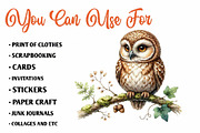 Whimsical Woodland Animals Clipart, a Seasonal Illustration by CreationArt (Thumbnail 5 of 7)