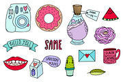 Pack of cute modern stickers., an Object Graphic by Sentimental postman (Thumbnail 4 of 6)
