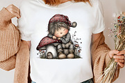 Watercolor Whimsical Elf Clipart, an Illustration by Canvas Craft (Thumbnail 6 of 7)
