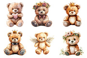 Cute Teddy Bear Clipart PNG, an Illustration by SinaCreation (Thumbnail 2 of 5)