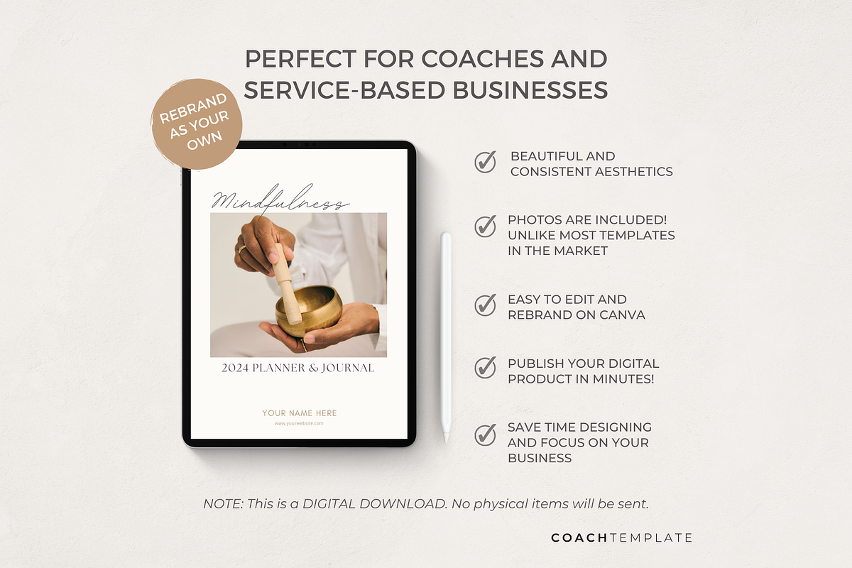 Mindfulness Monthly Prompts Workbook, a Marketing Template by COACHTEMPLATE (Photo 3 of 10)