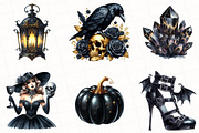 Luxury Black Halloween Clipart, an Illustration by OK Design (Thumbnail 5 of 5)