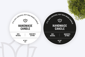 Colorful Candle Label 2 Types