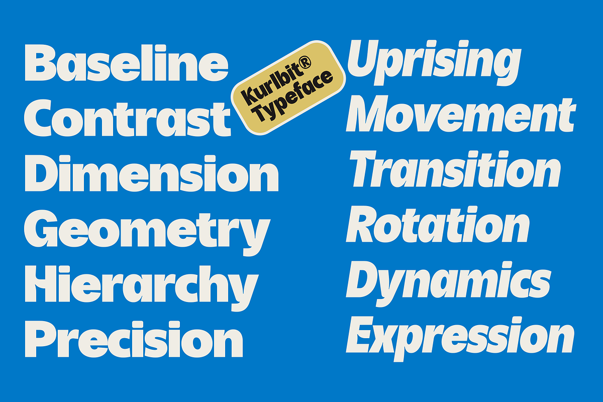 Kurlbit - Bold Display Sans, a Sans Serif Font by Shapespired Design (Photo 6 of 17)
