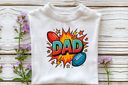 DAD Comic Style Sublimation PNG, an Illustration by DreamCafeArt (Thumbnail 4 of 7)