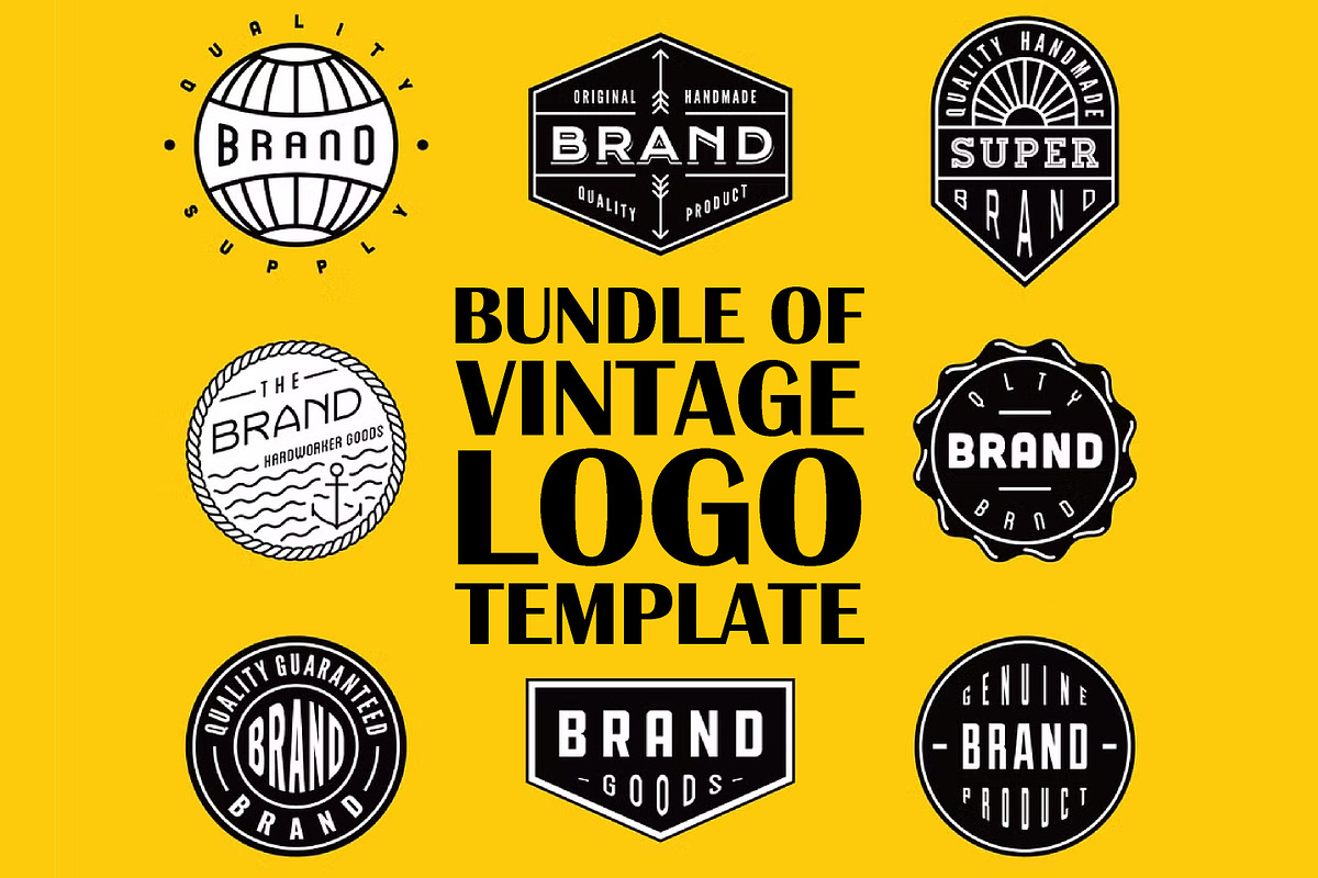 vintage logo, badge, insignia, label, a Branding & Logo Template by Brainware Graphic (Photo 1 of 14)