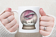 North Christmas Watercolor Clipart, an Illustration by Sublimation Artist (Thumbnail 5 of 6)