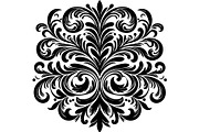 Baroque Black Floral Ornament Set, an Object Graphic by Designer_Momina (Thumbnail 2 of 13)