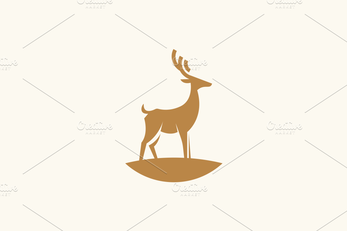Deer Silhouette Logo Template, a Branding & Logo Template by EndR_ID (Photo 3 of 4)