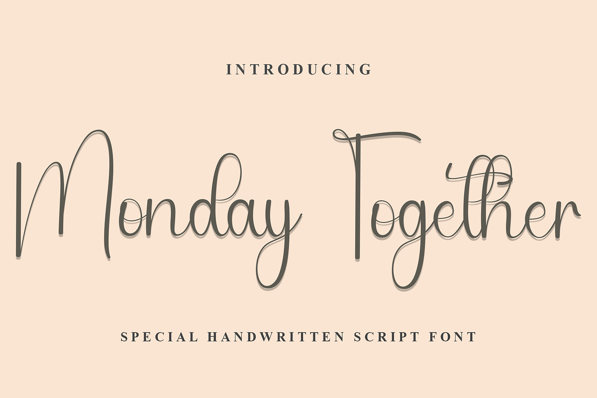 Monday Together, a Handwritten Font by FreshTypeINK (Photo 1 of 8)