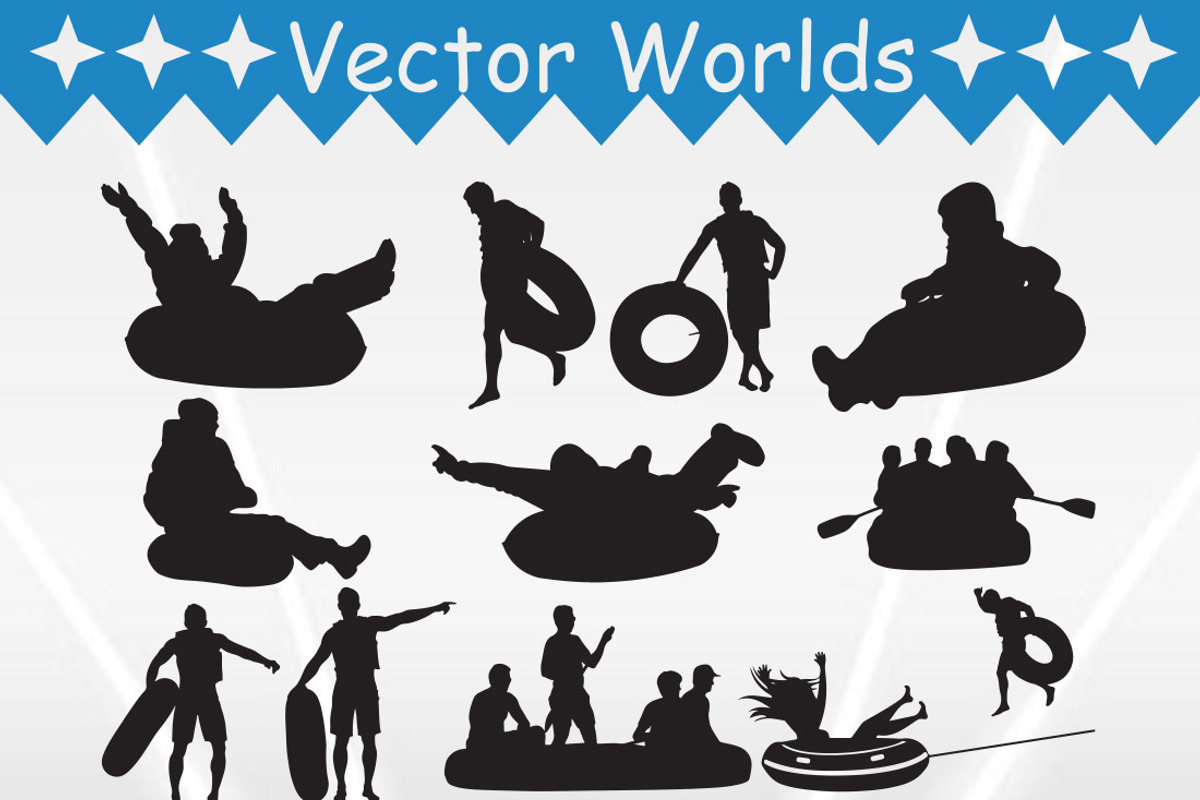 Man With Inner Tube Svg, an Object Graphic by VectorWorlds (Photo 2 of 3)