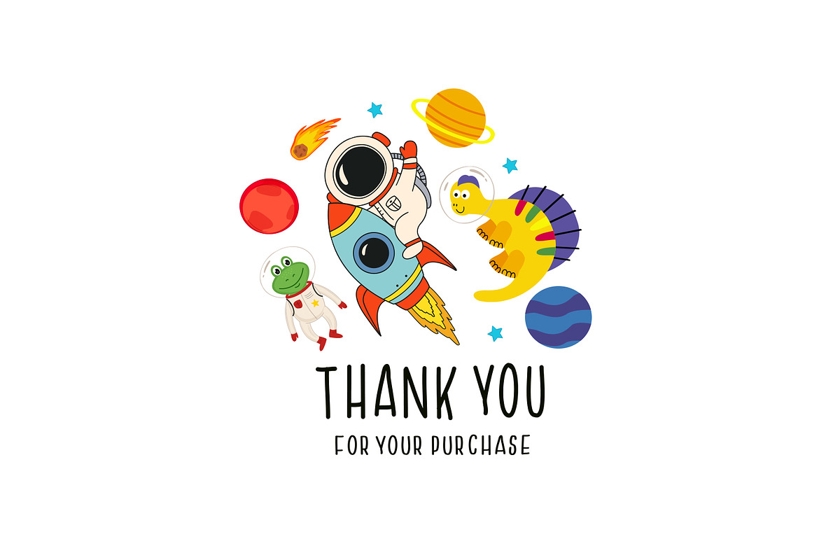 Kids Space Vector Clipart Bundle, a Decorative Illustration by NataKa (Photo 10 of 10)