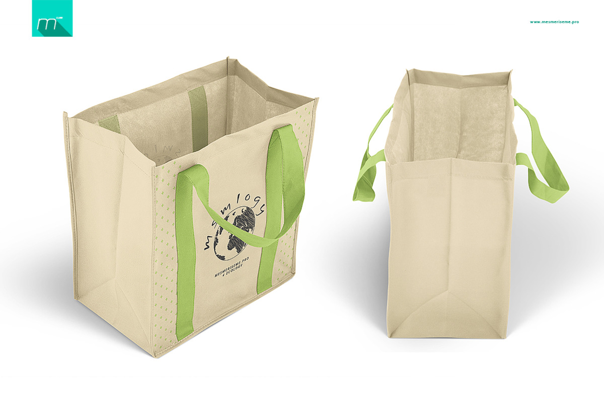 Non-woven Carrier Eco Bag Mock-up, a Product Mockup by BlackMocca (Photo 2 of 7)