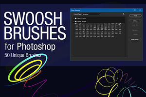 50 Swoosh Photoshop Brushes And PNGs