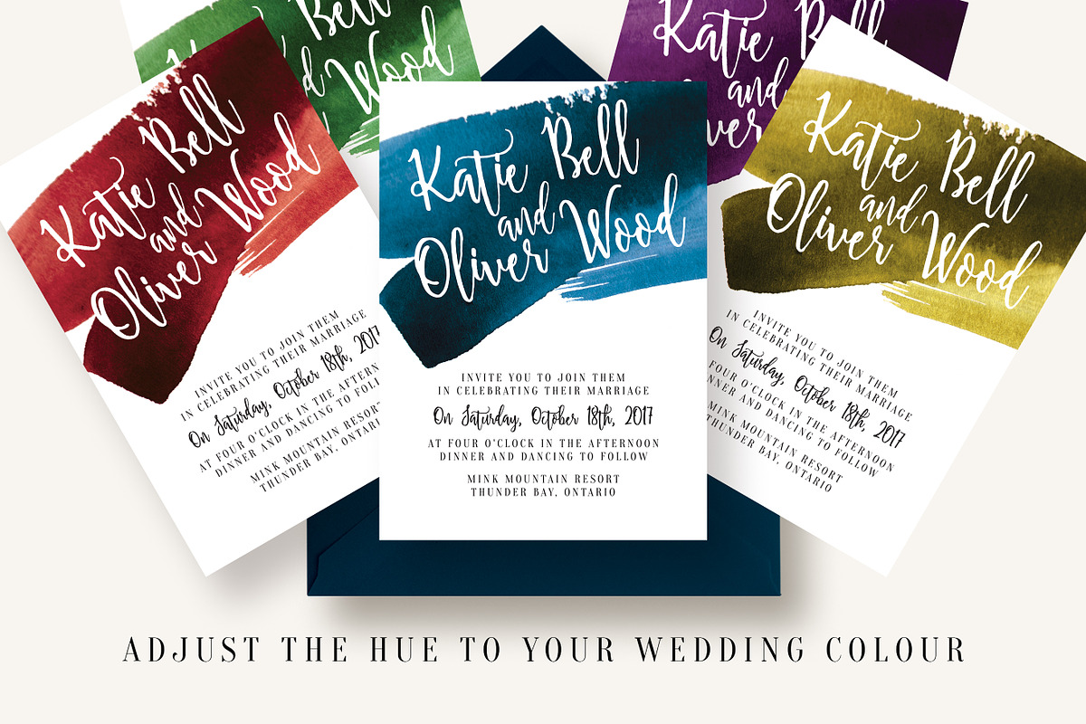 Watercolor Invitation Collection, an Invitation Template by Knotted Design (Photo 6 of 10)