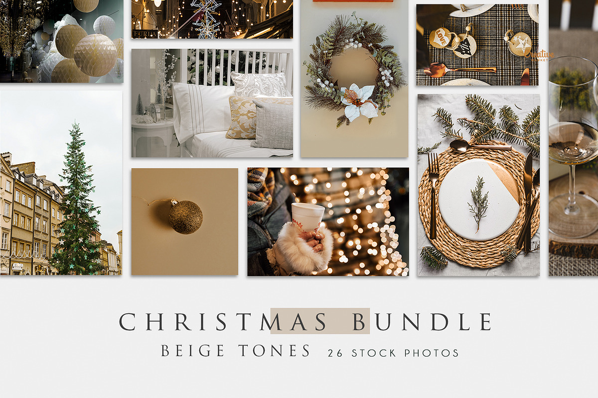 Christmas photo bundle - Beige tones, a Marketing Template by JAY MID IMAGE (Photo 1 of 15)