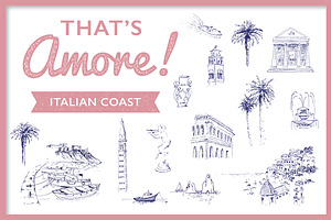 Italian Coast Wallpaper Pattern