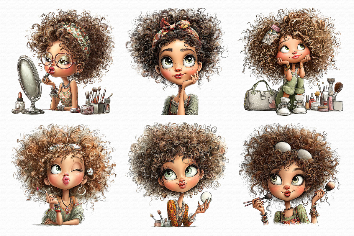 Makeup girl clipart, an Illustration by Libby Wishes (Photo 6 of 7)