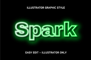 Spark Neon Glow Text Effect, a Layer Style Add-On by studiogstock