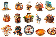 Watercolor Cozy Fall Clipart Bundle, an Illustration by Designworld (Thumbnail 4 of 6)