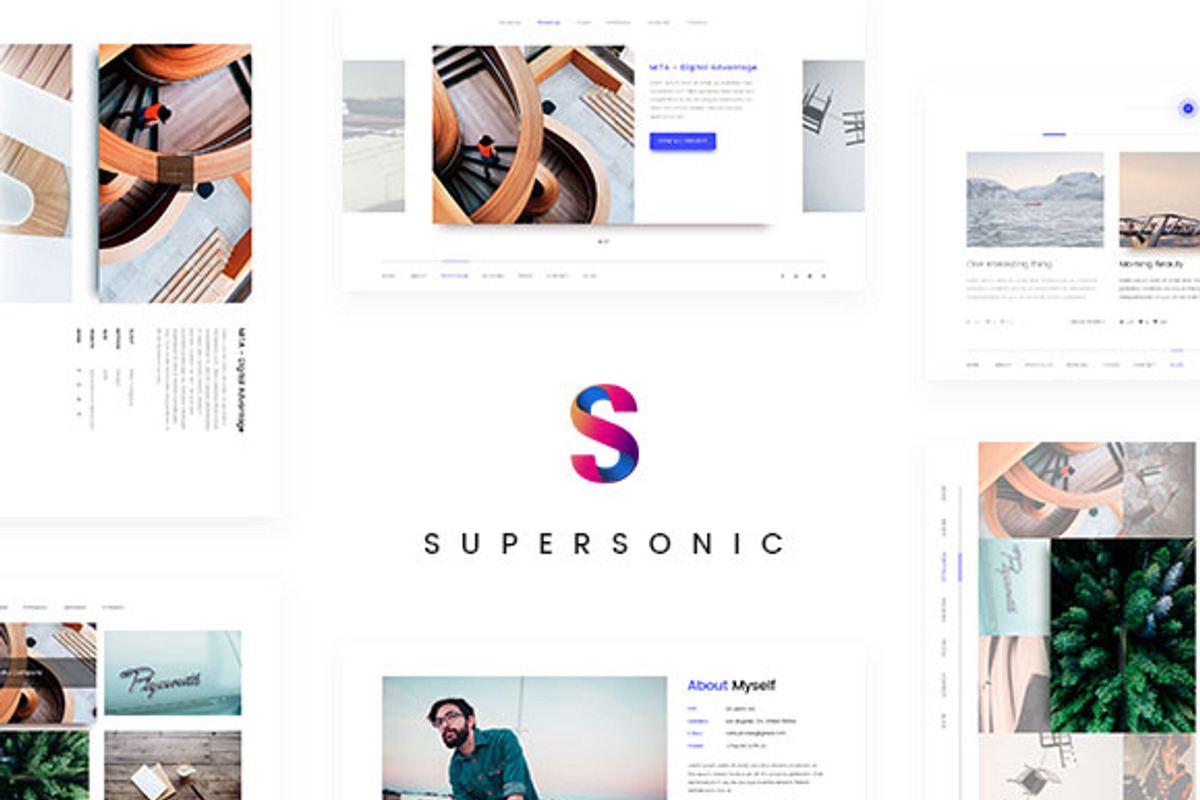 Supersonic — Creative Resume/CV PSD, a Resume Template by ScienteCraft (Photo 1 of 33)